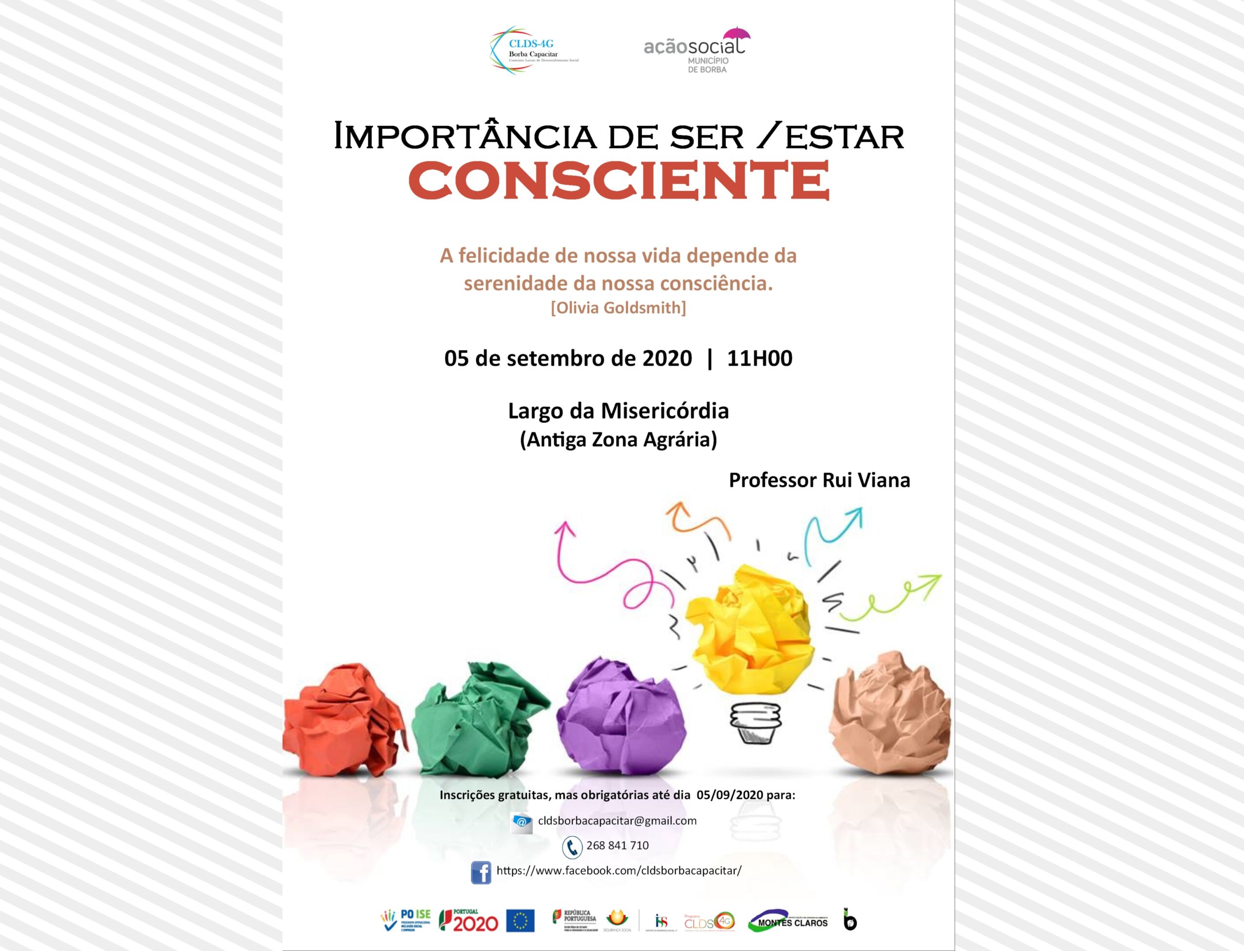Uma palestra sobre consciência em Borba
