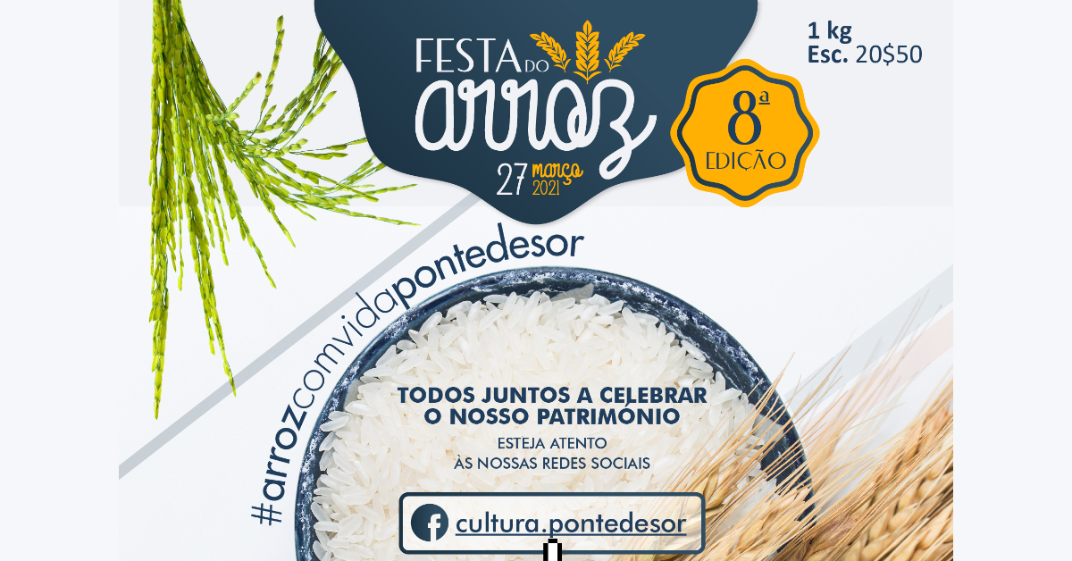 Ponte de Sor volta a promover a “Festa do Arroz”, que este ano será online Arroz em Ponte de Sor