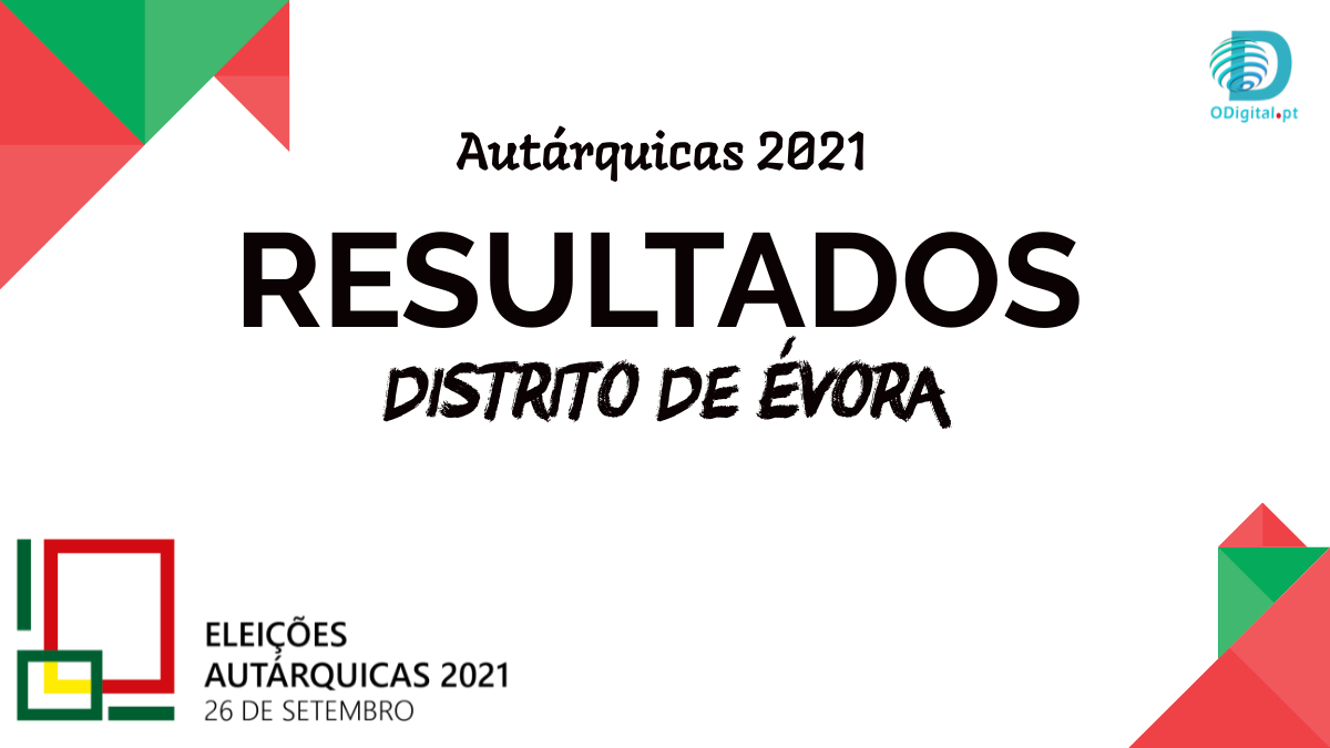 Autárquicas 2021 resultados distrito évora