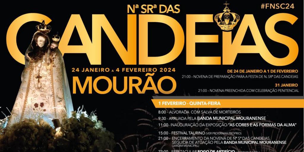 Mourão: Buba Espinho, Diego Miranda, Toy e RAYA nas festas de N.S. das Candeias