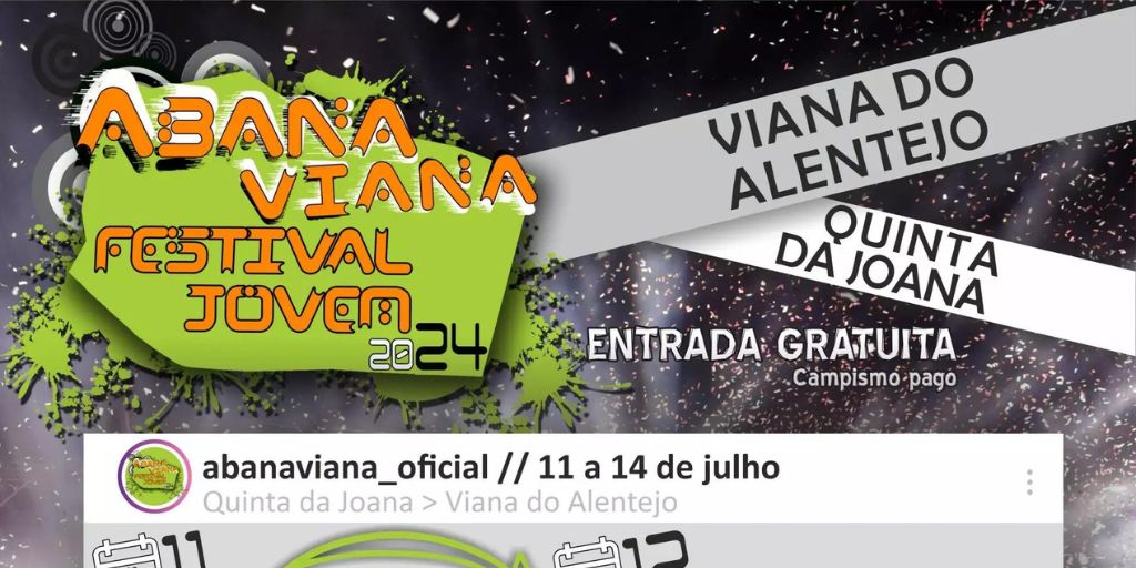 Festival jovem 'Abana Viana' anima Viana do Alentejo em julho