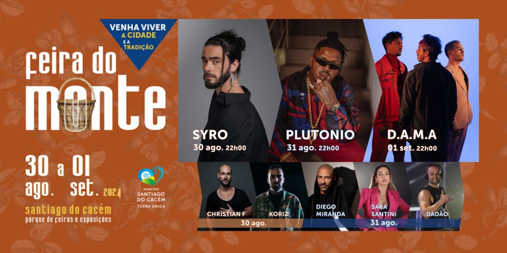Santiago do Cacém: Feira do Monte com concertos de Syro, Plutónio e D.A.M.A.