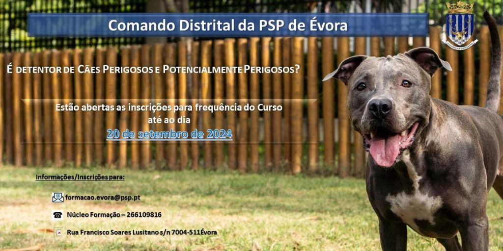 PSP de Évora promove curso para detentores de cães perigosos