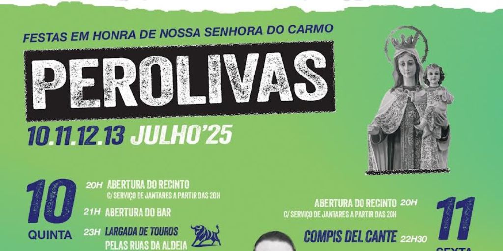 Festas em Honra de Nossa Senhora do Carmo regressam a Perolivas em julho
