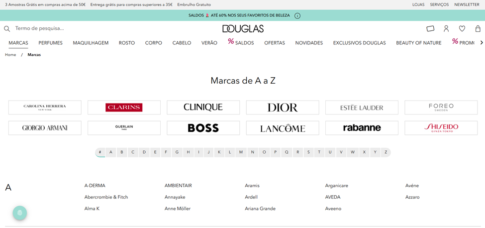 Conheça as Melhores Marcas de Perfumes e Cosmética na Douglas Portugal