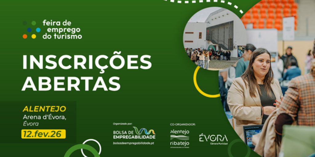 Feira de Emprego do Turismo realiza-se em Évora a 12 de fevereiro de 2026