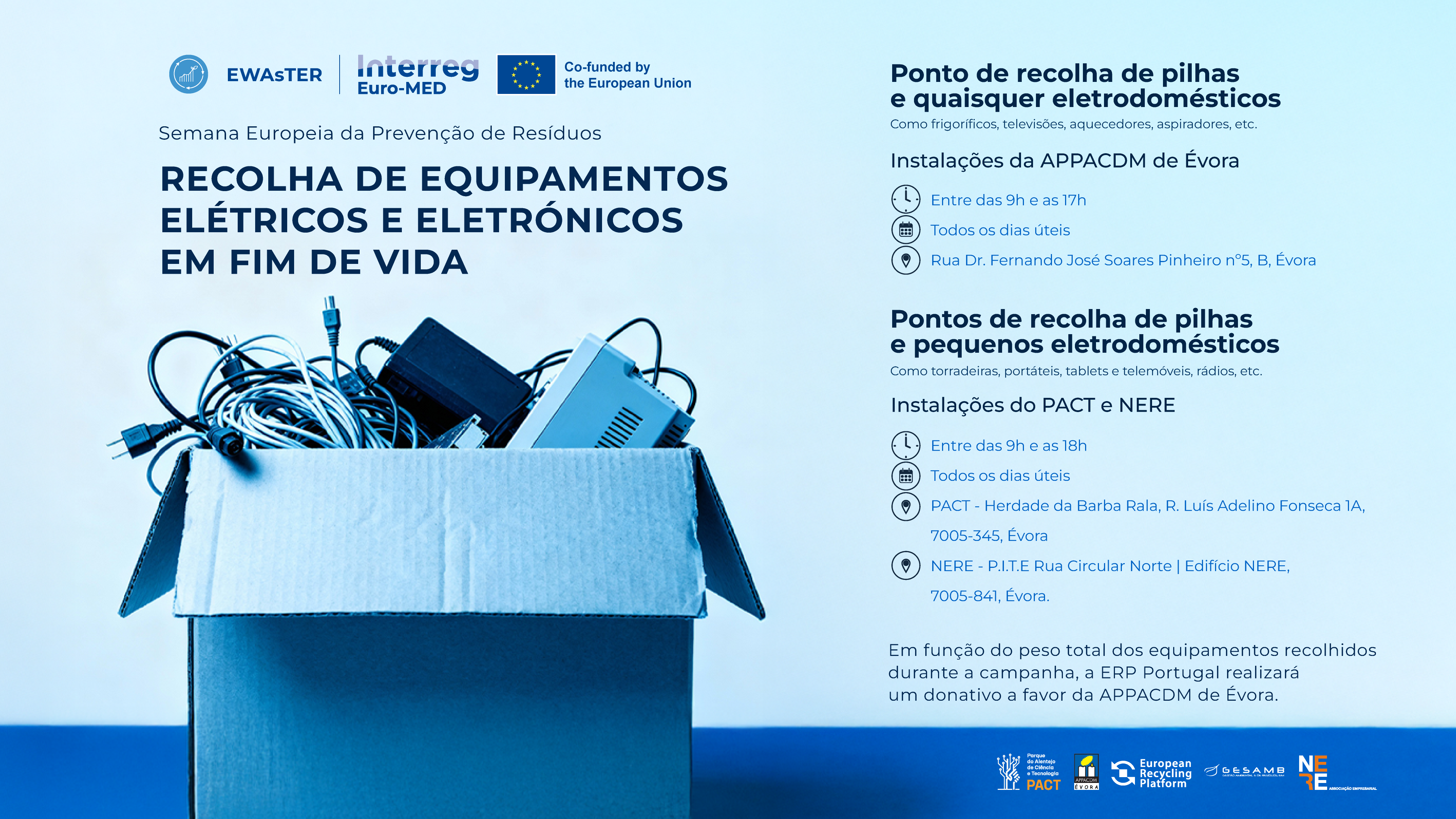 Évora: PACT lança recolha de resíduos elétricos e eletrónicos