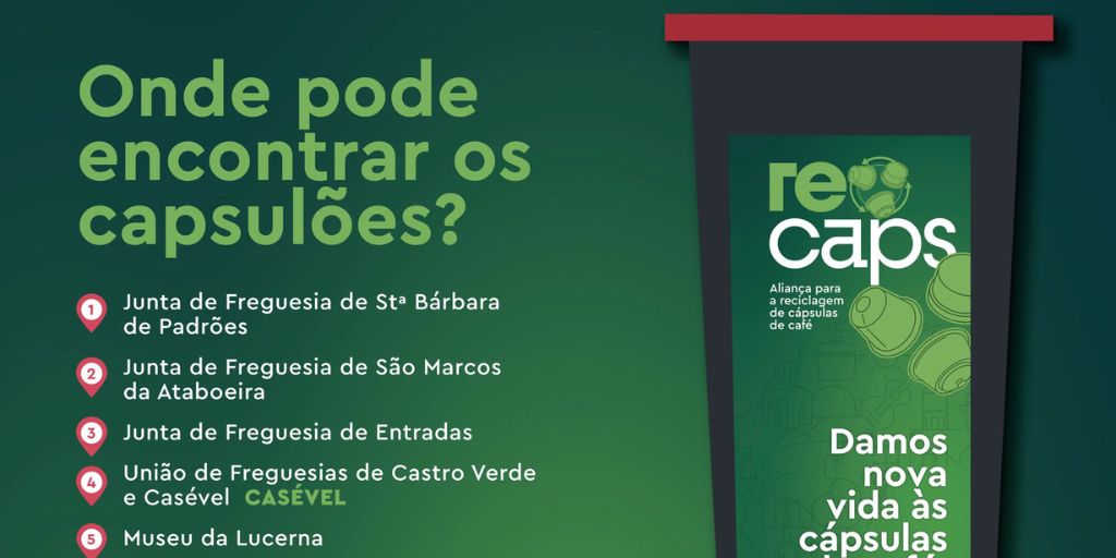 Castro Verde reforça rede de recolha de cápsulas de café com 12 novos “capsulões”