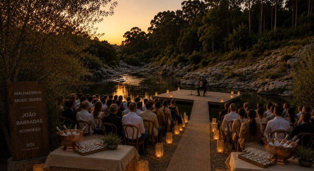 Concerto ao ar livre junto à Ribeira de Terges, no Pego Canastro, na Herdade da Malhadinha Nova