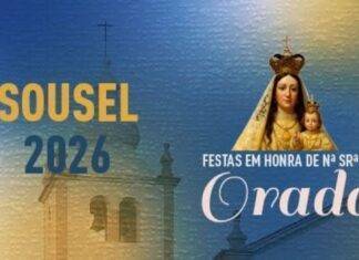 Cartaz das Festas de Sousel 2026 em honra de Nossa Senhora da Orada